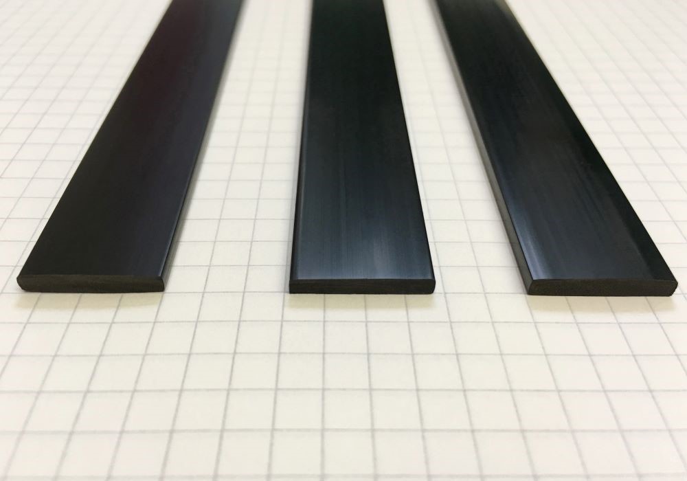 plastic flat bar strips black